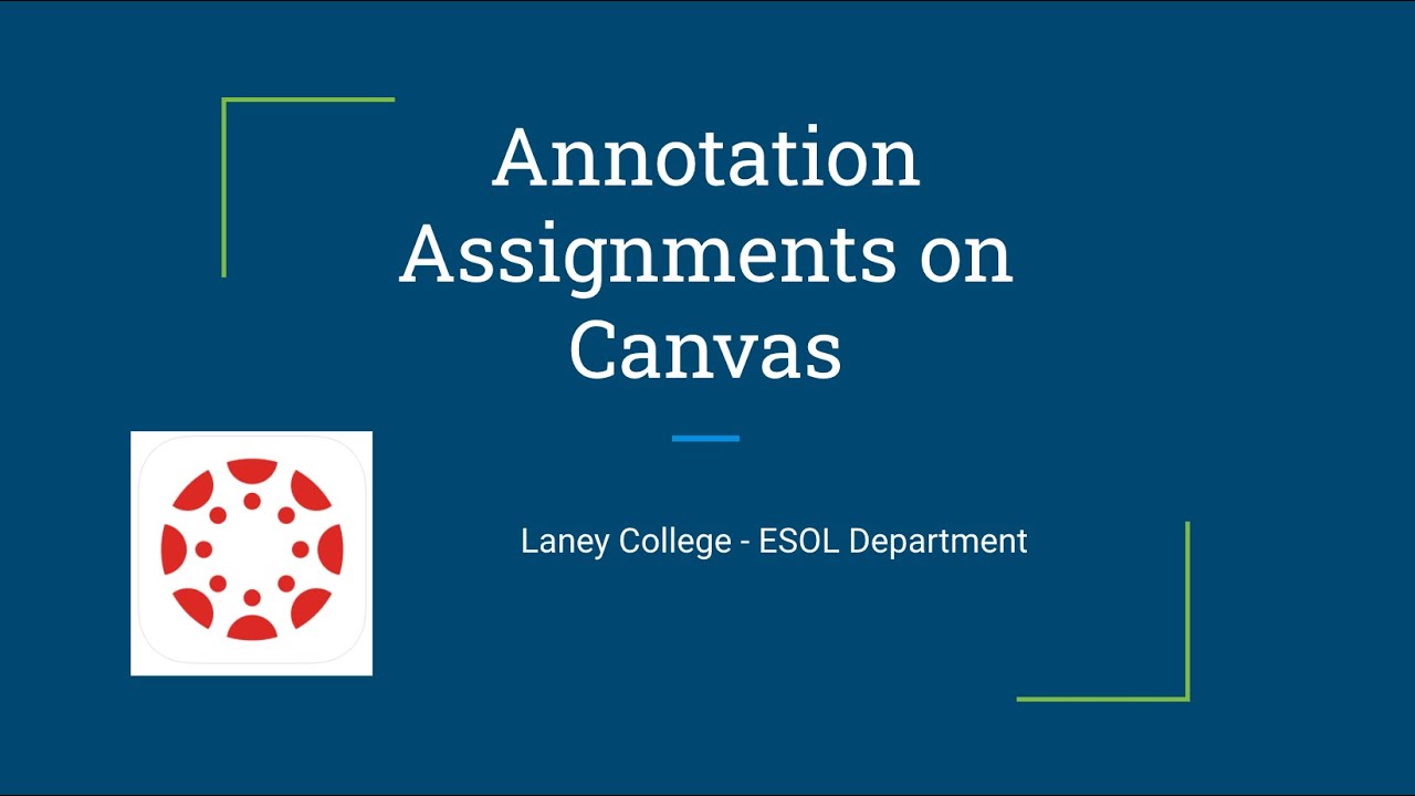 student annotation assignment in canvas