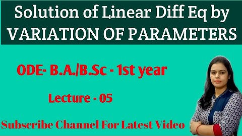 #ODE #ba_bsc_1st Solution of Diff Eq of Second Order ||Ex - 6.4 ||Maths Sem 2nd ||Type - 4th