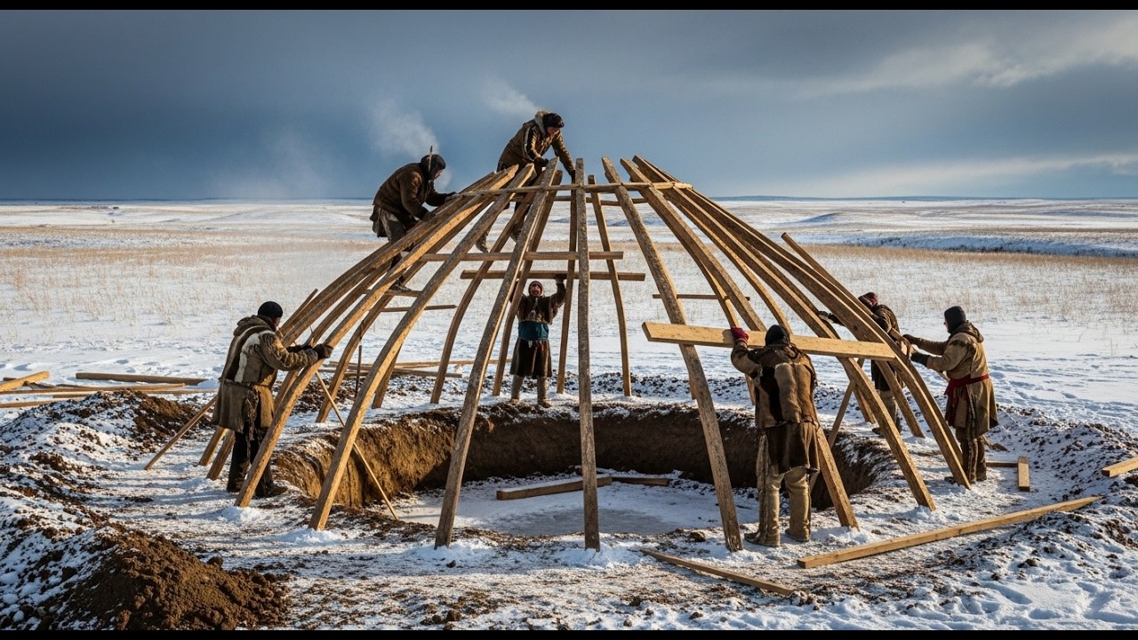 How Native Americans Built Earth Lodges for −40°C Winters  | Earth Lodge Architecture