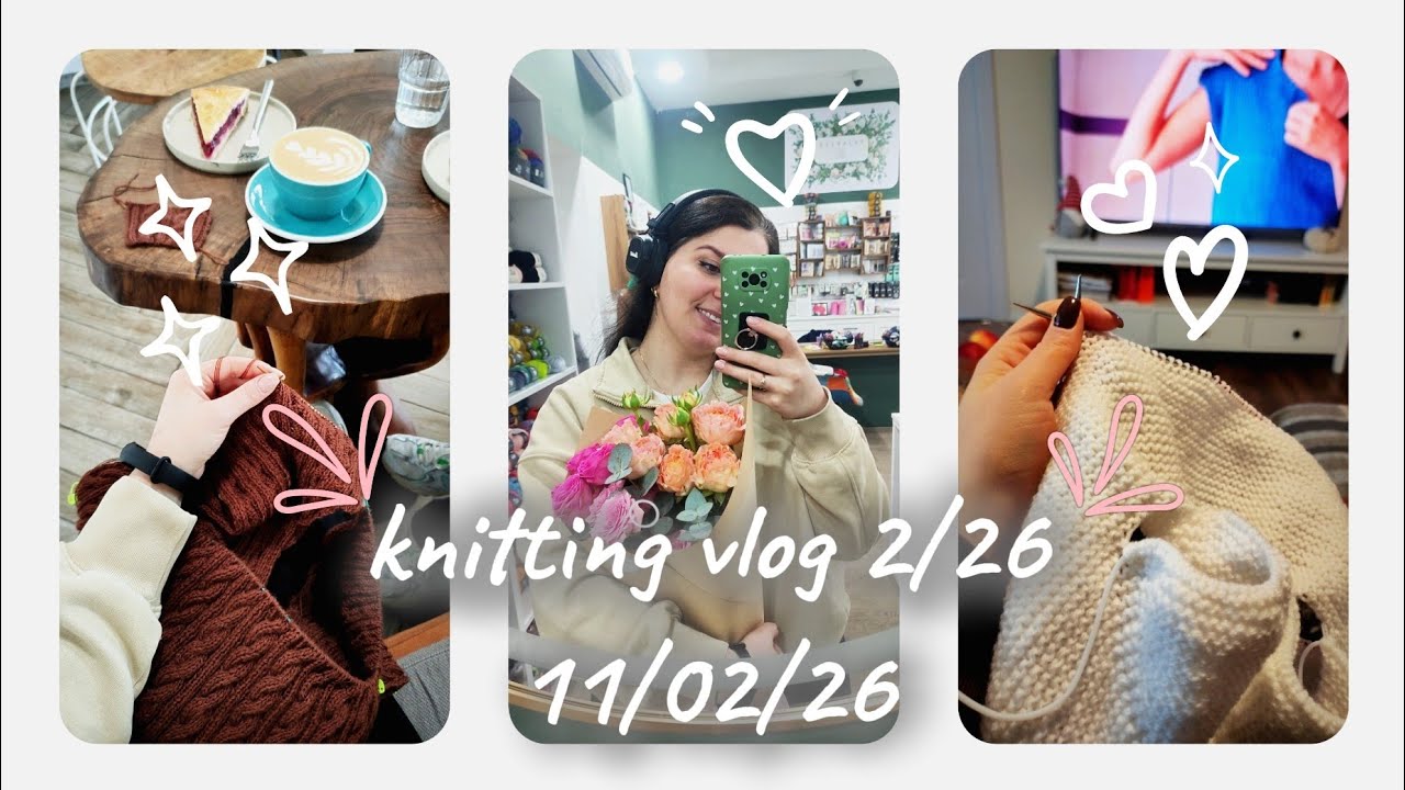 Knitting vlog 2/26 ქსოვის ვლოგი/მოსწავლე სახლში/ახალი პროექტი 