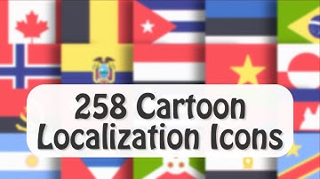 258 Cartoon Localization Icons | Unity Asset Store
