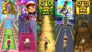 Subway Princess Runner 🆚 Temple Run 2 🆚 Subway Surfers 🆚 Little Singham Cycle Race 🆚 Temple Run screenshot 1