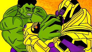 Hulk into the multiverse (3/5) MCU hulk vs thanos animation (hulkverse)
