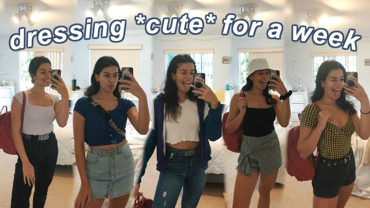 dressing *cute* to school for a week 