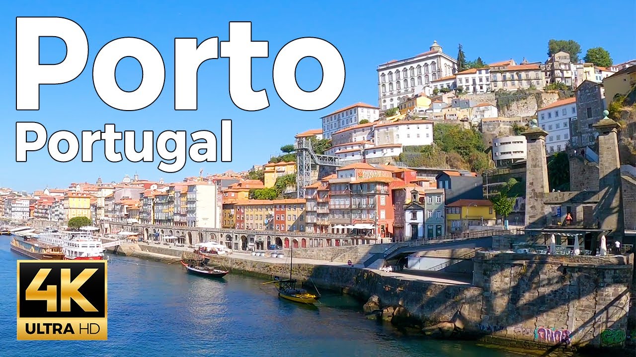 Porto Portugal Walking Tour 4k Ultra HD 60fps  With Captions