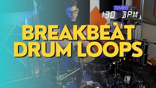 Breakbeat drum loops 130 BPM // The Hybrid Drummer