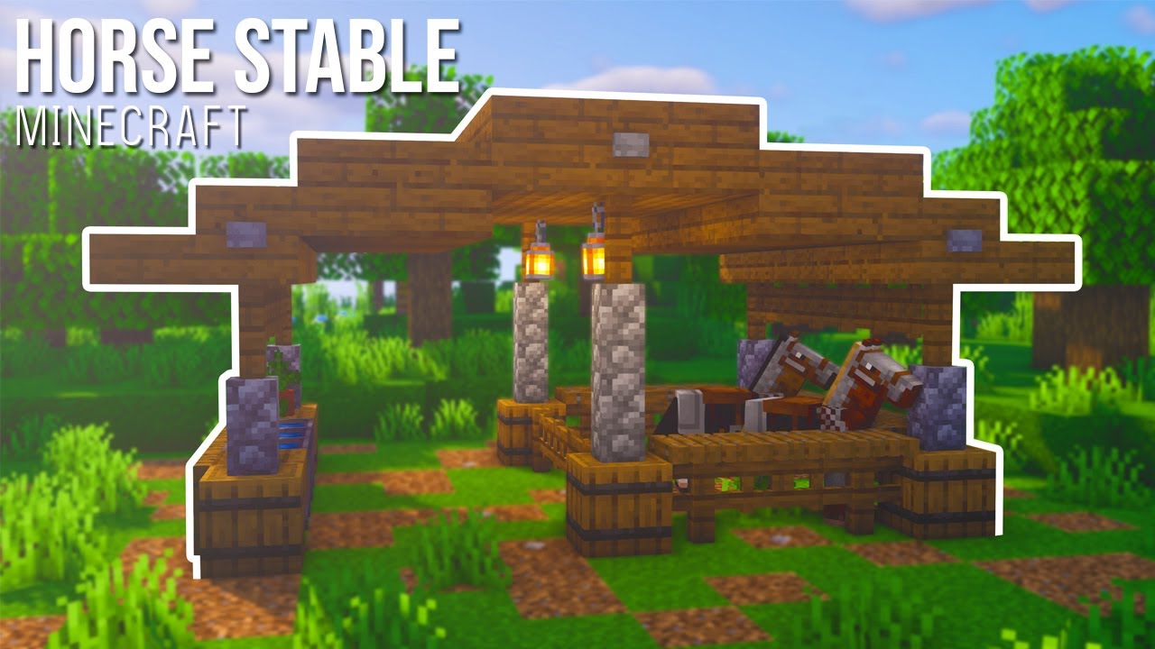 Minecraft : How to Build a Horse Stable | Small and Easy Stable