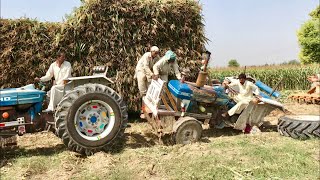 Tractor Stunt Ford 4610 Broke his wheel axle During Push to Trailer MF 385 For Rescue