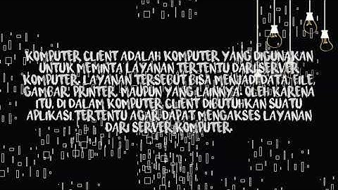 Komputer server dan komputer client