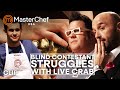 Blind Christine Struggles With Live Crab | MasterChef USA | MasterChef World