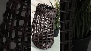 Ваза из ротанга #diy #кашпо  #handmade #rattan #дизайн #home #творчество #garden #своимируками