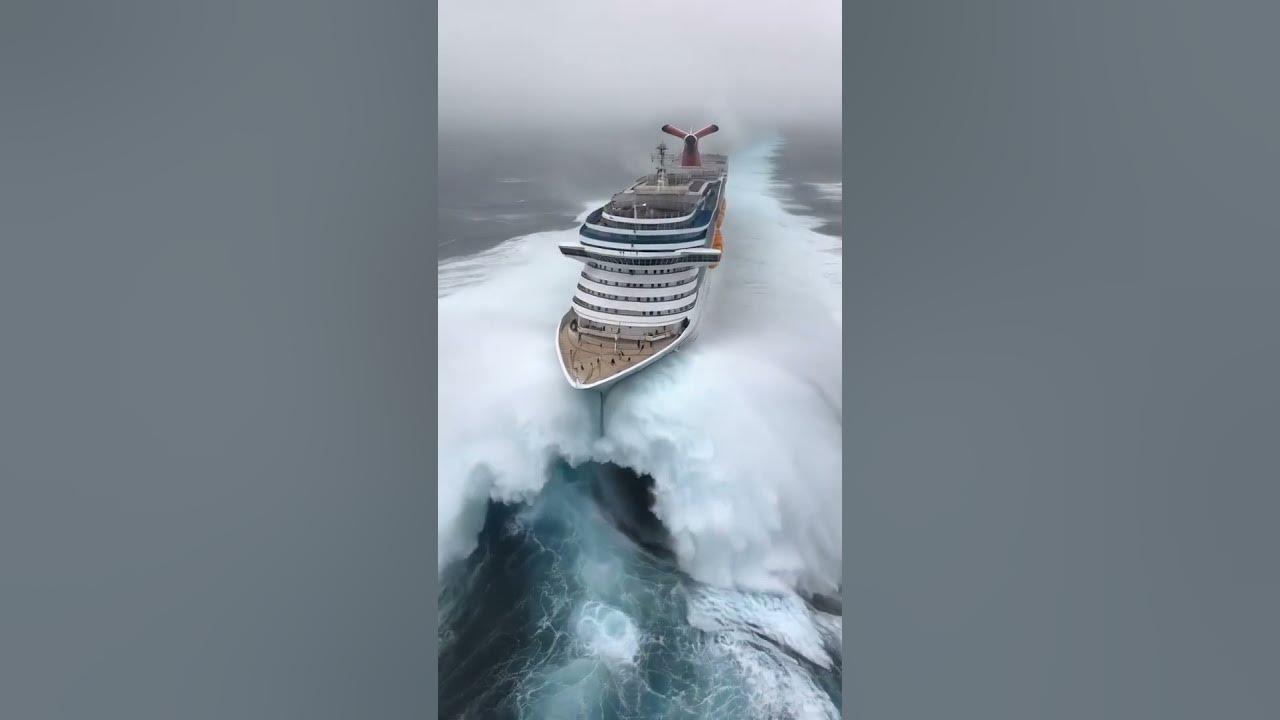 Carnival Cruise Ship in Rough Seas! 😳 (Crazy Waves!)