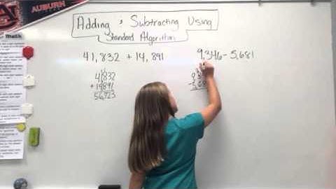 Subtracting using standard algorithm video