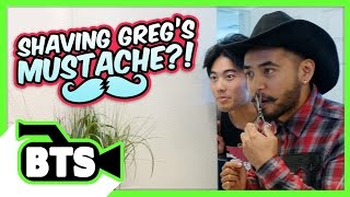 Greg Shaves His Mustache!? (BTS)