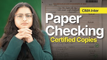 How ICMAI Checks CMA Papers | Certified Copies Analysis