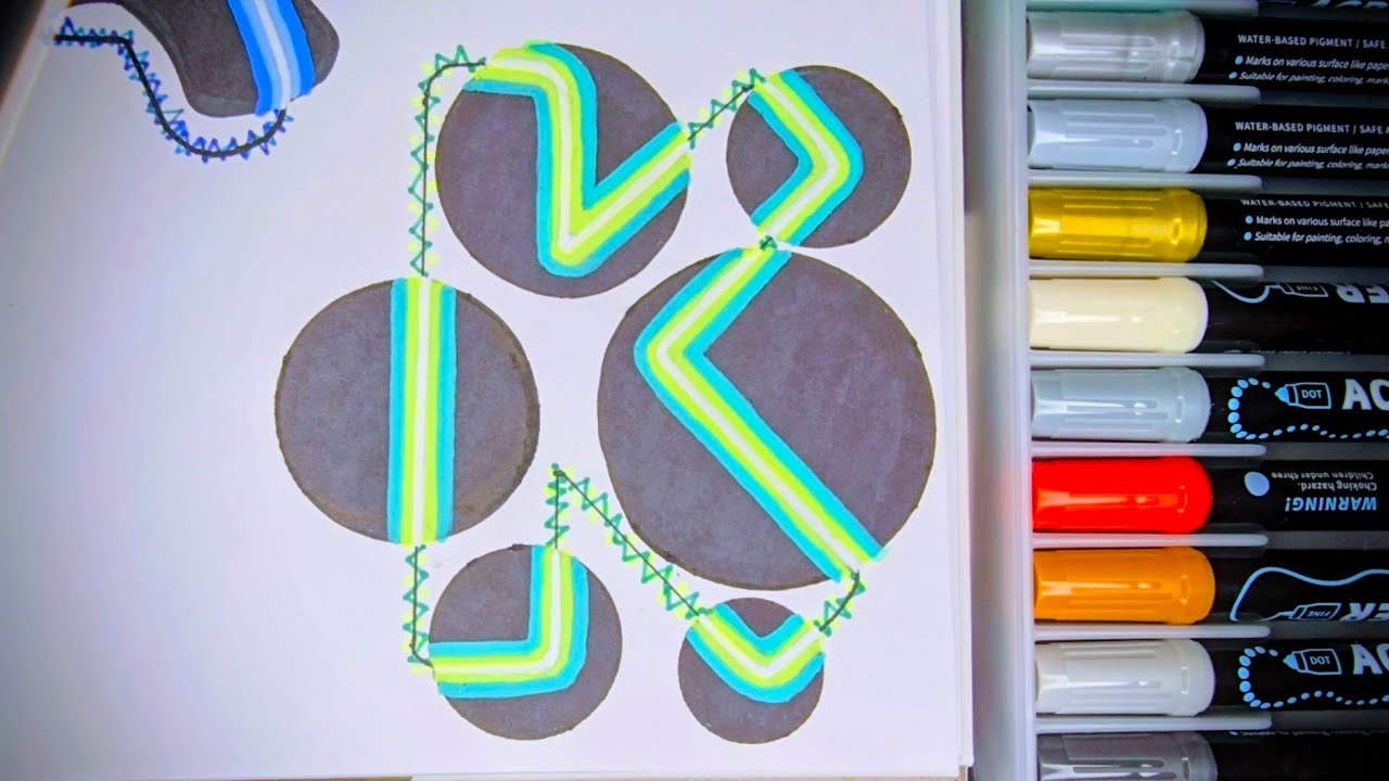 How to Draw Neon Effect Letters K Graffiti Colouring 