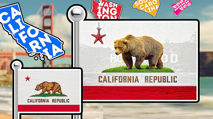 Realistic U.S. State Flags