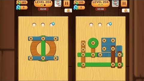 Screw Puzzle: Wood Nut & Bolt - Level 204