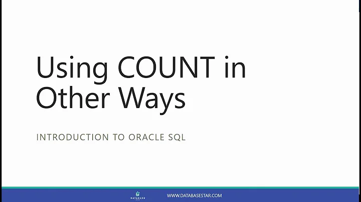 Using COUNT in Other Ways (Introduction to Oracle SQL)