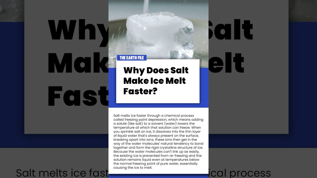 Why Does Salt Make Ice Melt Faster? (Science Hack) 