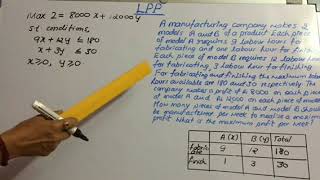 LPP using Graphical method [ Maximization with two constraints ] solved problem