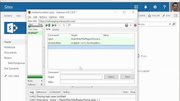 SharePoint Smoke Testing with Selenium IDE