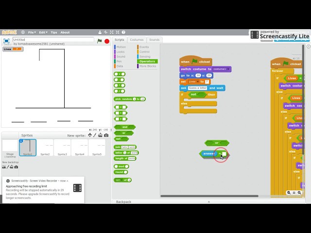 How To Make Hangman In Scratch