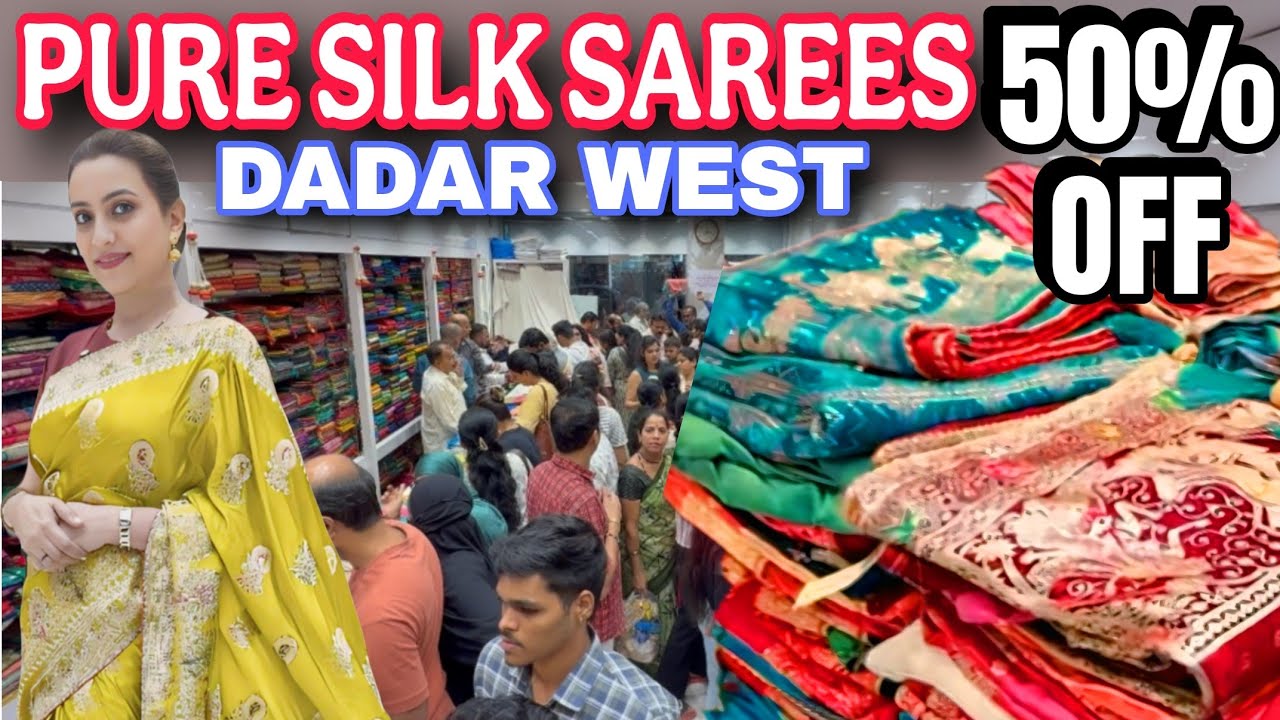 दादर WEST Flat 50% OFF 😍 “डिझायनर & Pure Silk Sarees Shalu, Patola, Paithani Dadar Rangoli Sarees