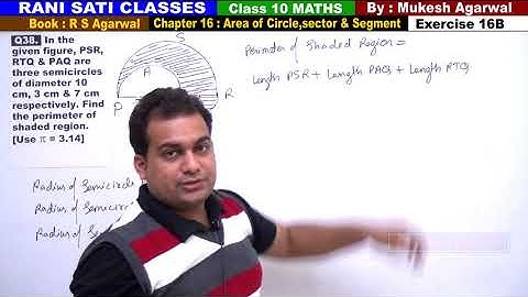 Class 10 Maths (Ex 16B Q38) Area of Circle,Sector & Segment (RS Aggarwal 2019)