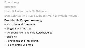 SE0605 Überblick - VB.NET Grundlagen Programmierung