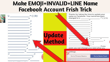 How To Create Invalid+Emoji+Line Name Facebook Account || Update Method || By Jocker