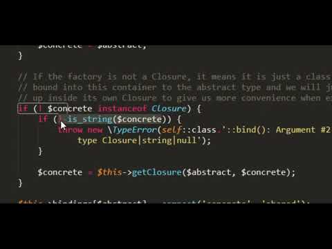 Fixed: Laravel TypeError Illuminate\Container\Container::bind()
