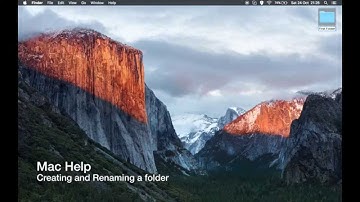 Mac: OS X El Capitan, how to make a folder and rename it.