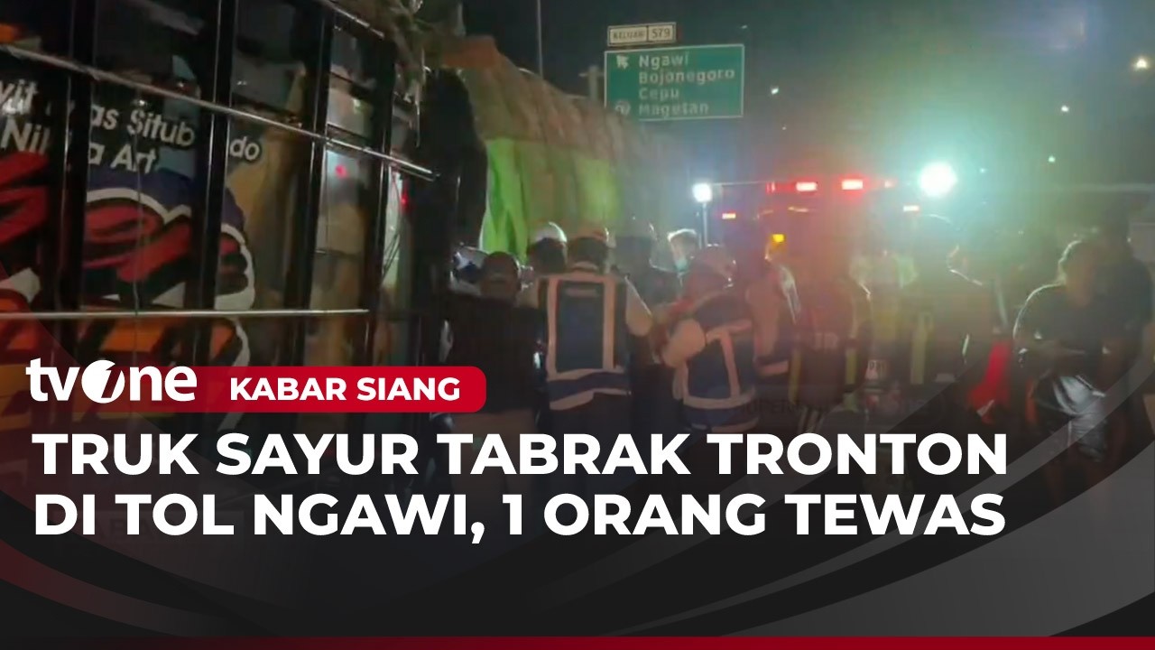 Truk Muatan Sayur Tabrak Truk Tronton di Ngawi | Kabar Siang