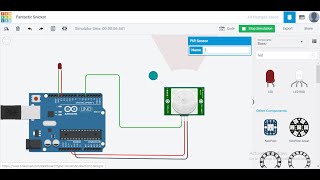 Arduino programming for PIR sensor | code | TINKERCAD | Proteus | HINDI