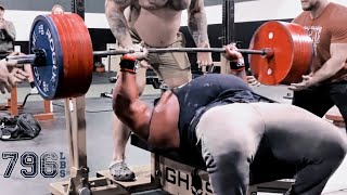 Julius Maddox 361 kg (796 lbs) Bench PRESS