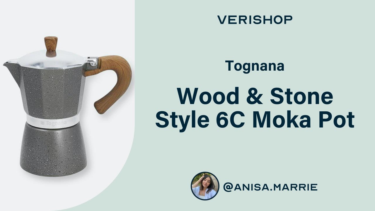 Tognana Wood \u0026 Stone Style 6C Moka Pot 