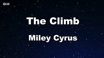Karaoke♬ The Climb - Miley Cyrus 【No Guide Melody】 Instrumental