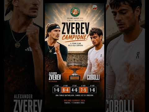 Video ?? ROLAND GARROS FLAVIO COBOLLI SI ARRENDE DOPO 5 SET AL TEDESCO SASHA ZVEREV ??