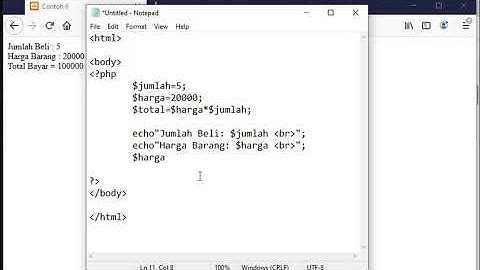 Web Programming -- Pengenalan Variabel dalam script php (Part 2)