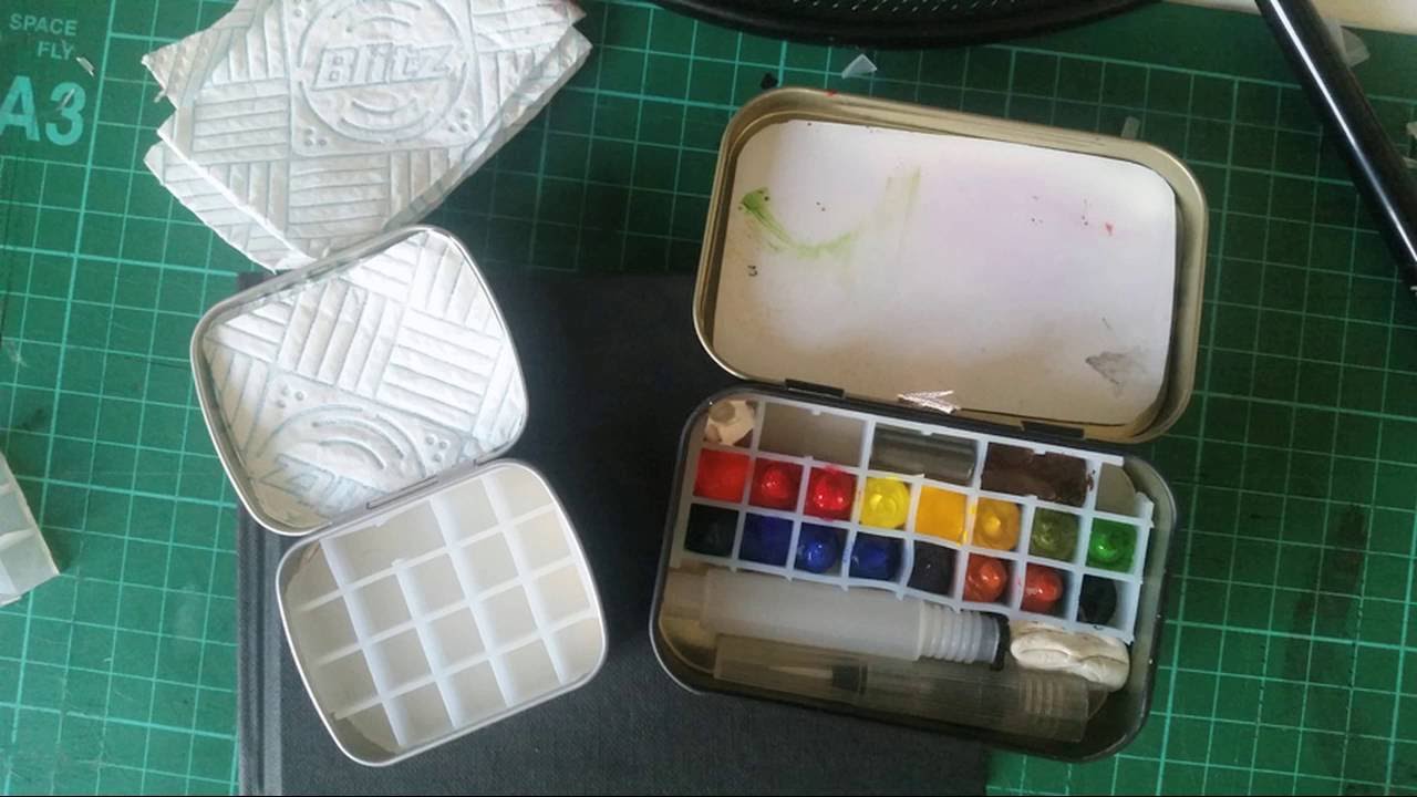 mini travel watercolor palette