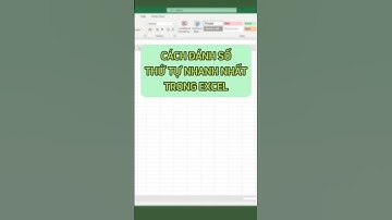 Cách đánh số thứ tự cực nhanh trong excel 💓💓💓 #hoctin
