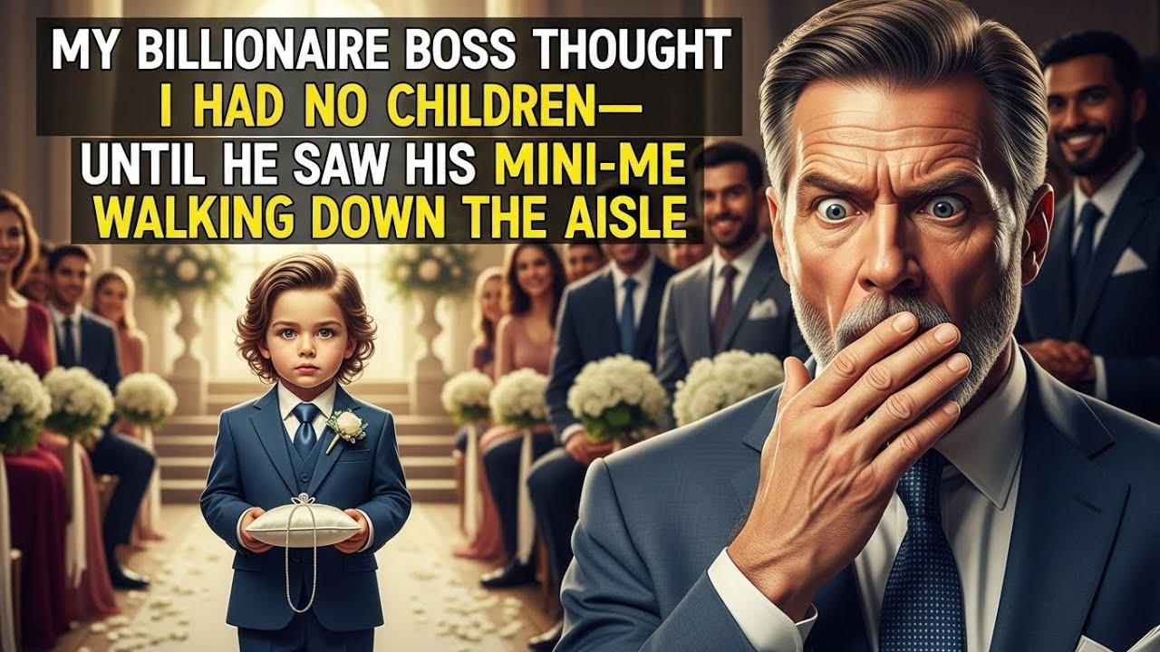 My Billionaire Boss Thought I Had No Children—Until He Saw His Mini-Me Walking Down the Aisle.