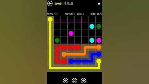 Flow Free 8X8 walkthrough level 4