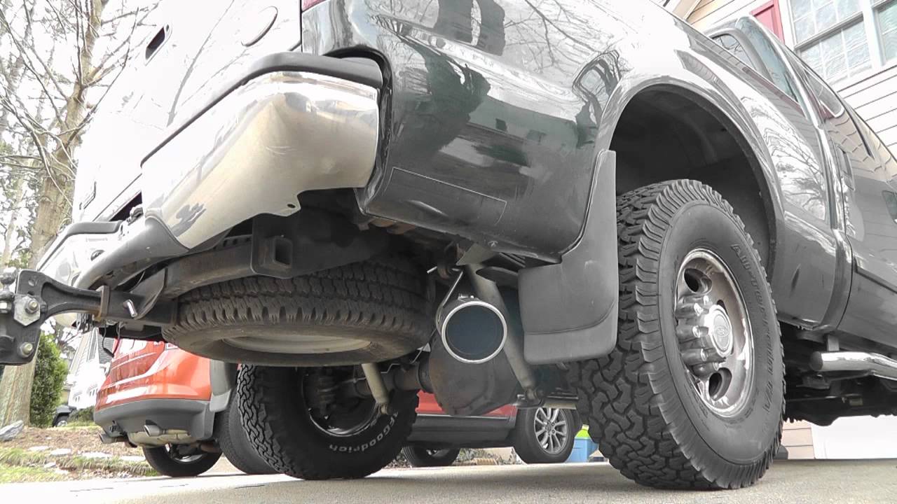 2001 f 250 superduty powerstroke 7 3 with 4in mbrp exhaust youtube