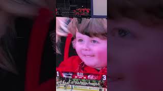 Crowd Cheers For Kid