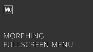 Adobe Muse Morphing Fullscreen Menu Widget