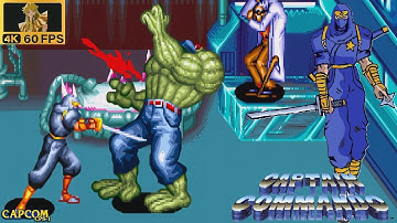 Captain Commando - Ginzu [Arcade / 1994] 4K 60FPS Speedrun