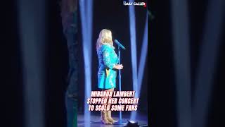 Miranda Lambert scolds her fans...