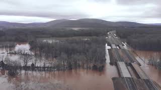 Drone Video Shows Flint River Basin Flooding In Alabama